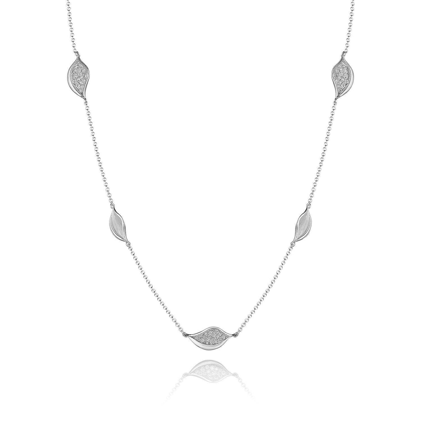 Petal Diamond Pavé Station 18" Necklace| Style # FN 915
