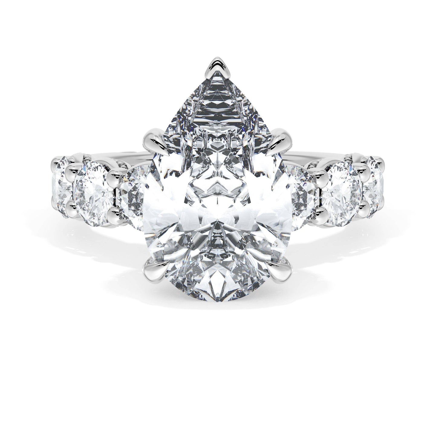 Pear Solitaire Engagement Ring Style # 416 PS 14 X 9