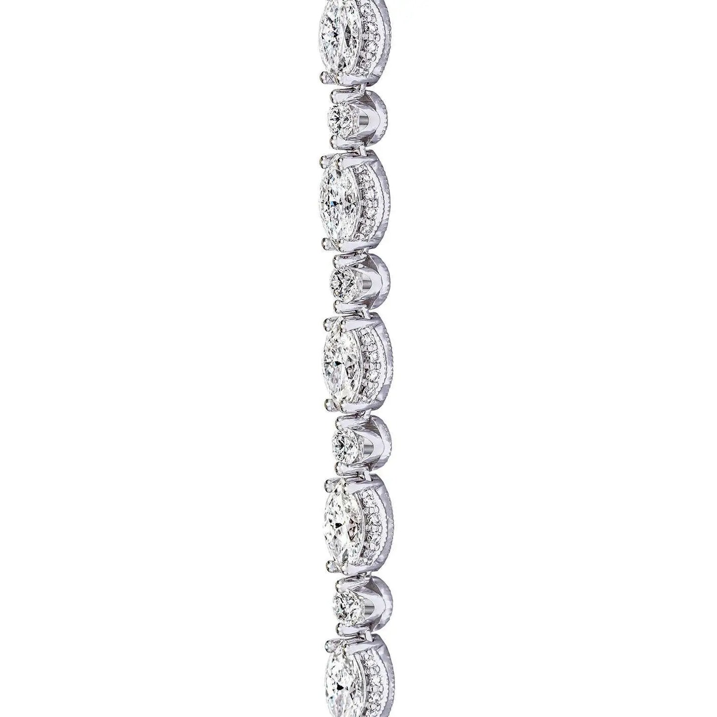 Mixed Diamond Tennis Necklace Style # FN681PLT16