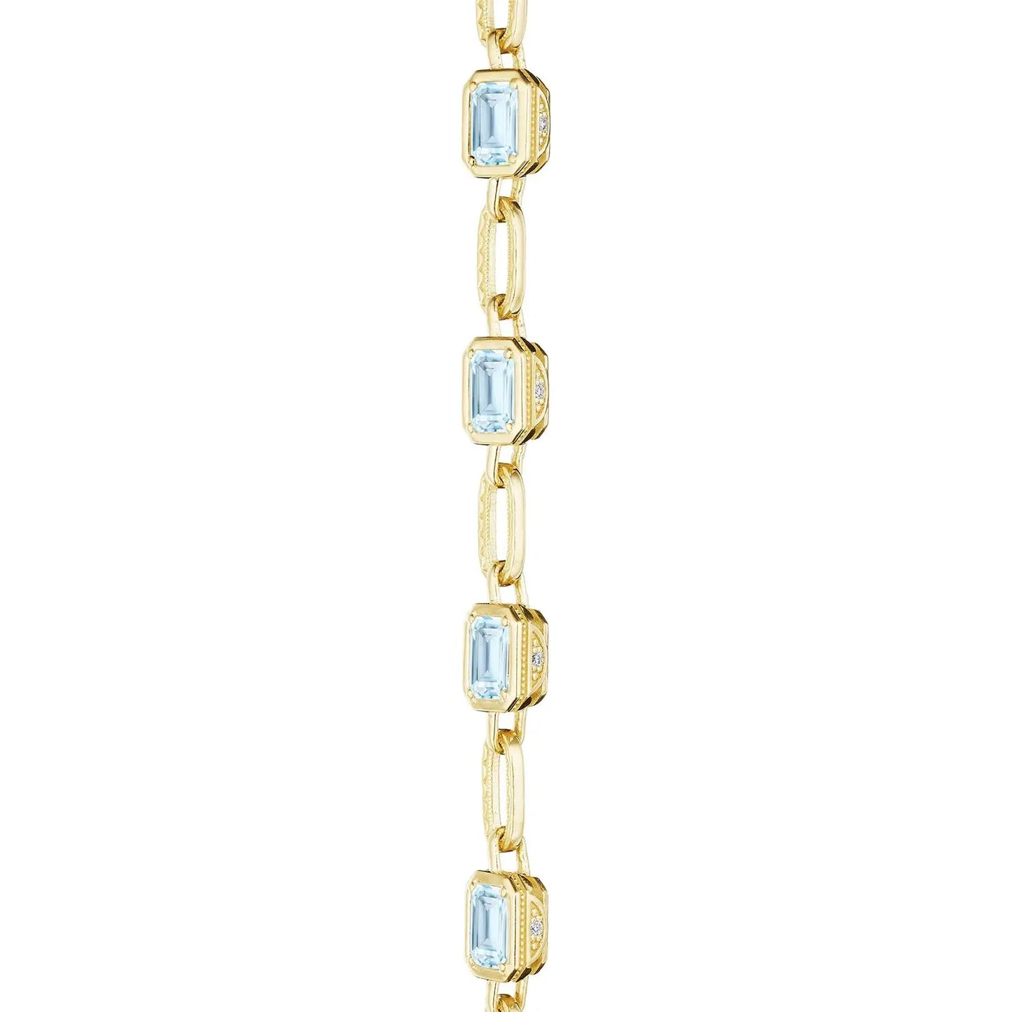 Sky Blue Topaz Link Necklace Style # FN825EC55x4BT16Y