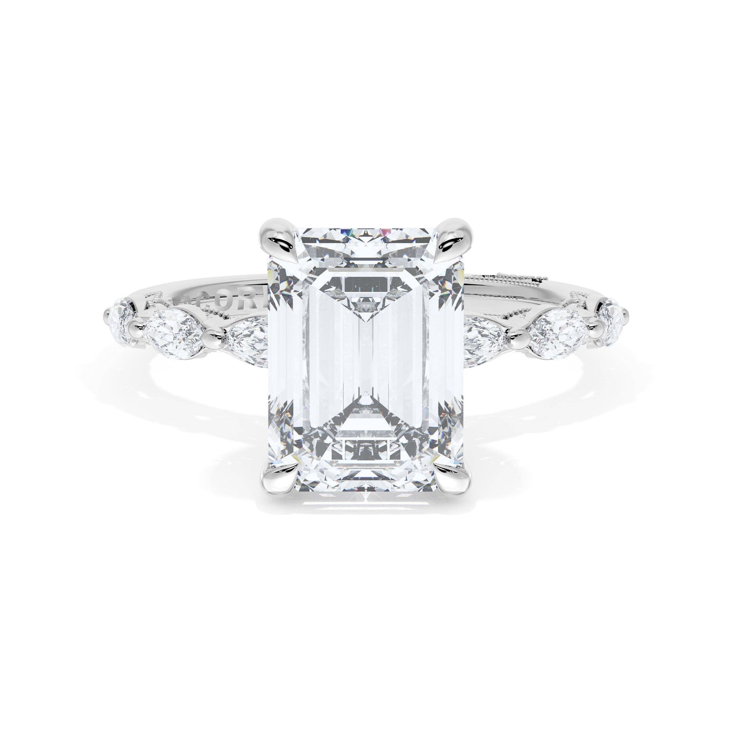 Emerald Solitaire Engagement Ring Style # 42225 EC