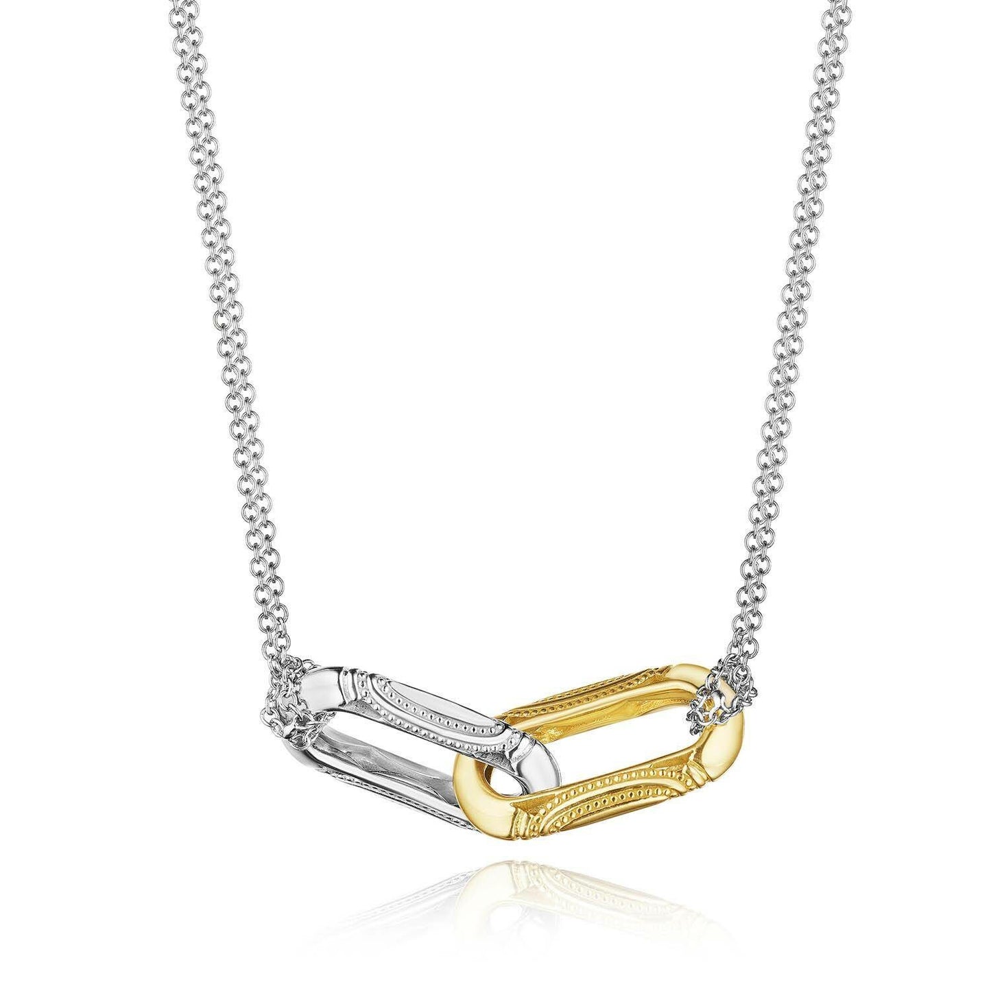 Double Link Pendant Necklace | Style FN 842