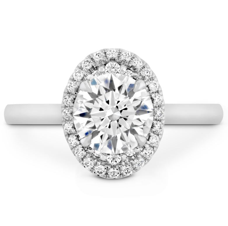 Juliette Oval Halo Engagement Ring