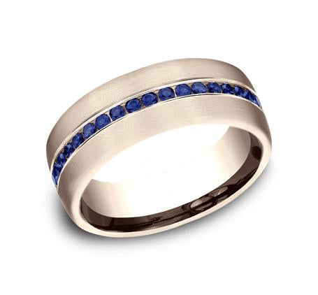 Benchmark Platinum 7.5mm Sapphire Ring SKU CF717574PT