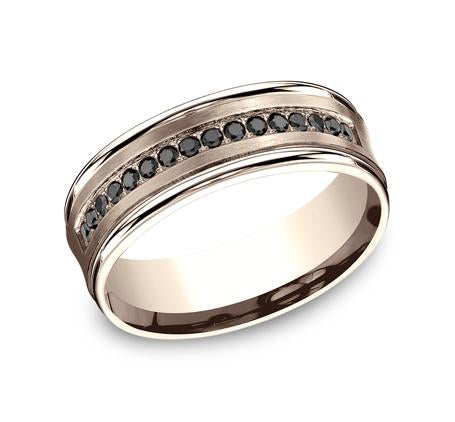 Benchmark White Gold 7.5mm Black Diamond Ring SKU CF717592W
