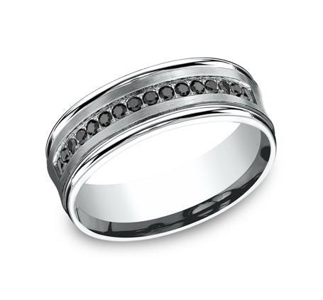 Benchmark Rose Gold 7.5mm Black Diamond Ring SKU CF717592R