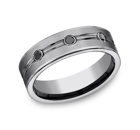 Forge Tungsten 7mm Black Diamond Ring SKU CF97600TG