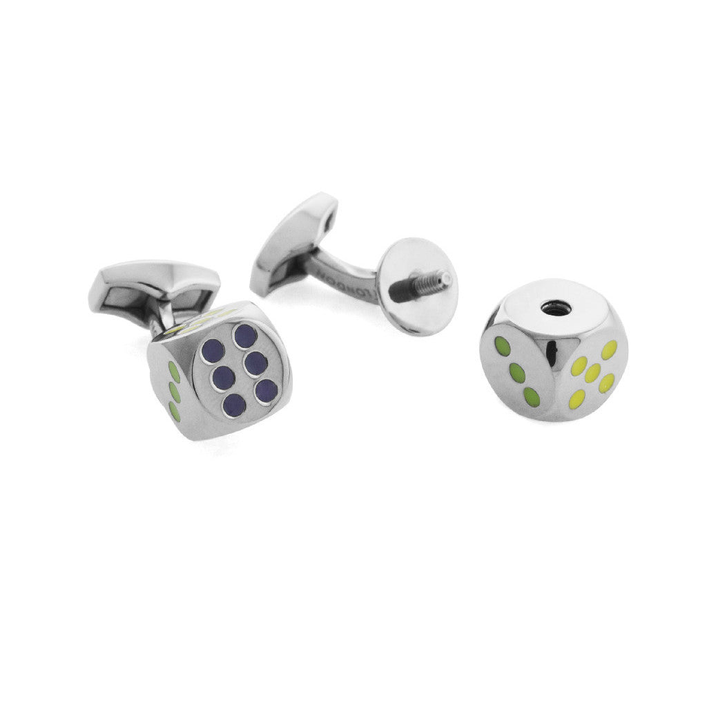 Tateossian Cufflinks #Cl0613 - Rt Real Dice