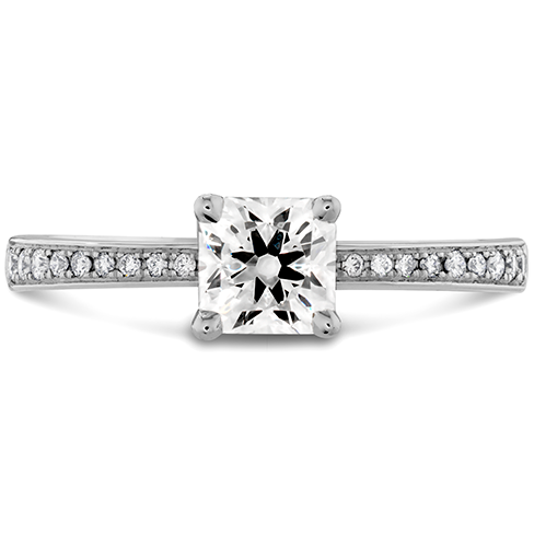 Princess cut solitaire 2025 with diamond band