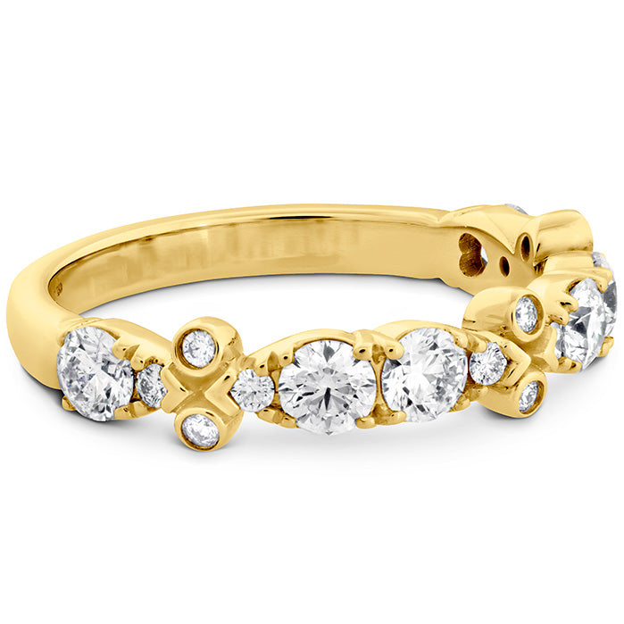 HOF Double Teardrop Bezel Diamond Band