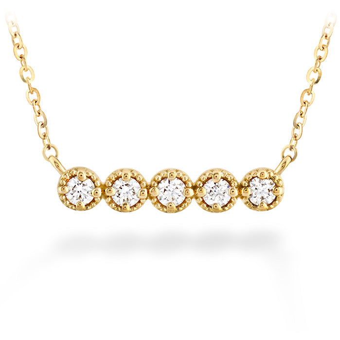 Liliana Milgrain Diamond Bar Necklace