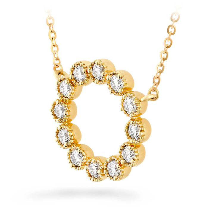 Liliana Milgrain Diamond Circle Pendant