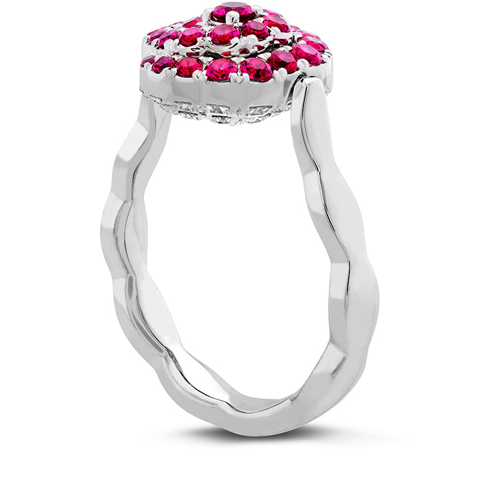 Lorelei Diamond & Ruby Floral Flip Ring