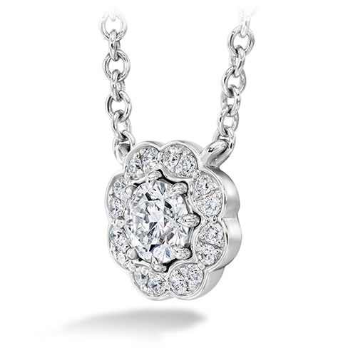 Lorelei Diamond Halo Pendant