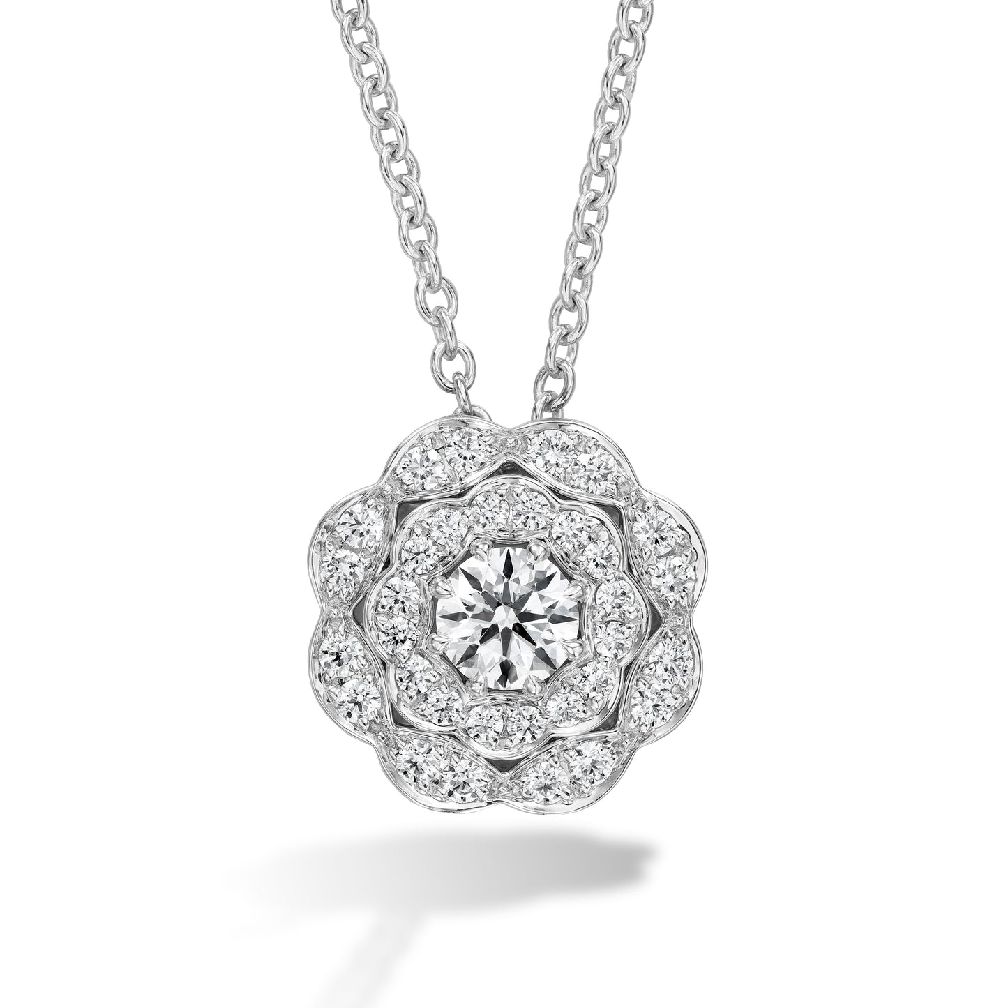 Lorelei Double Halo Diamond Pendant