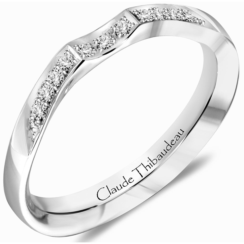 Claude Thibaudeau Handmade Wedding Band Style Number: #PLT-3271-J-MP.