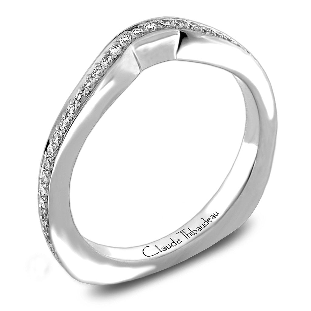 Claude Thibaudeau Handmade Wedding Band Style Number: #PLT-3842-J-MP.