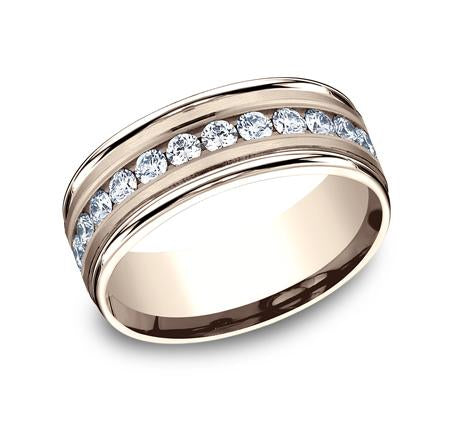 Benchmark White Gold 8mm Diamond Ring SKU RECF518516W