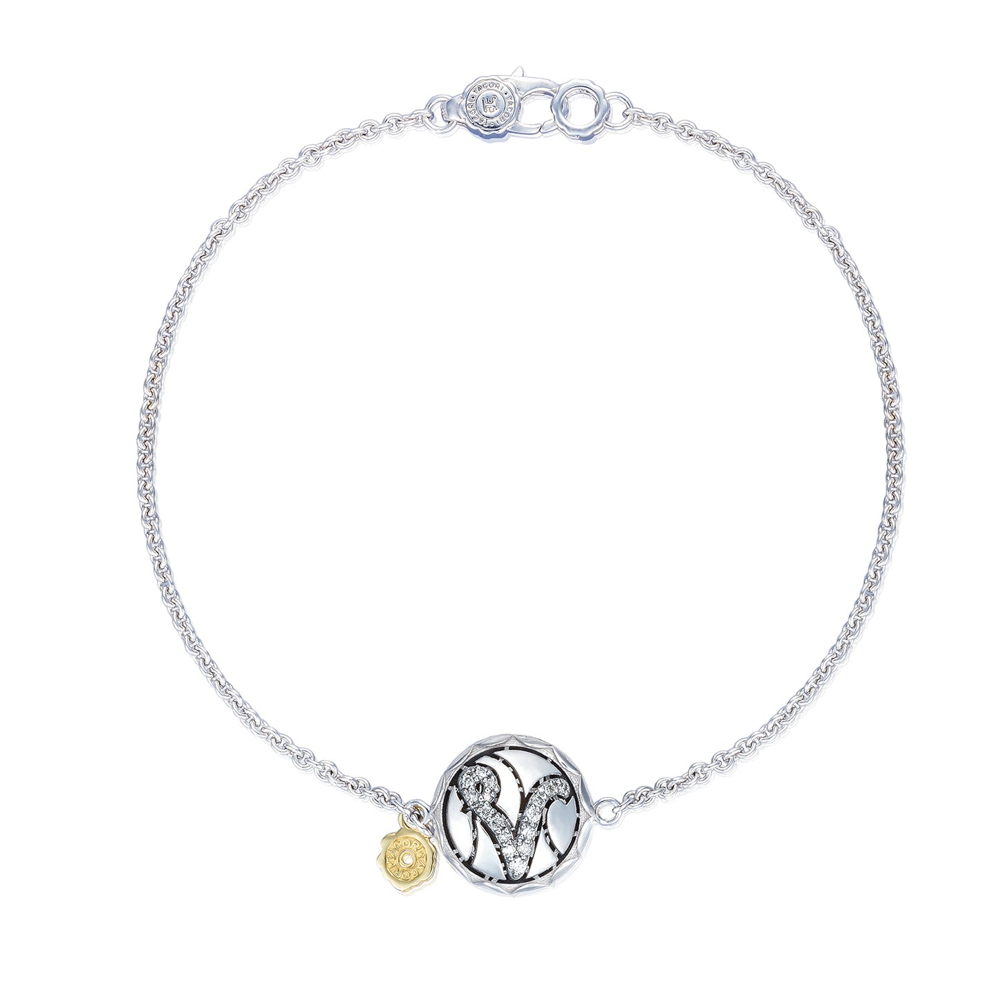 Love Letters Pave Monogram Chain Bracelet Style # SB196