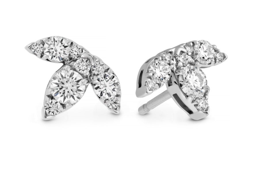 Aerial Triplicity Diamond Stud Earrings