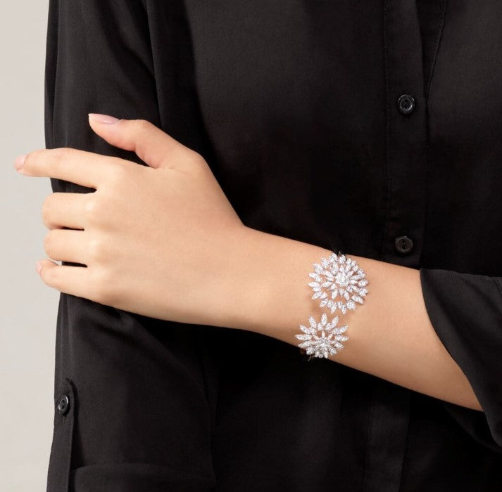 Aerial Double Sunburst Bangle