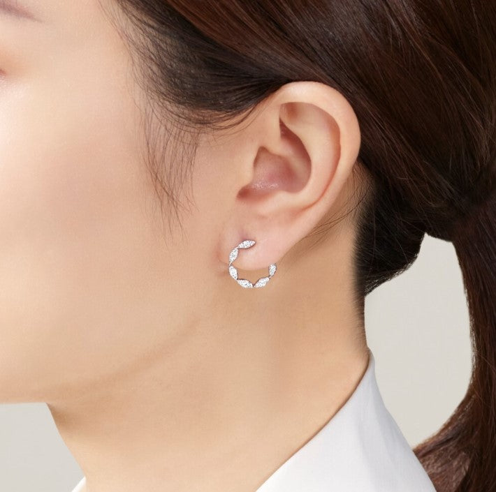 Aerial Marquise Wrap Earrings - Small