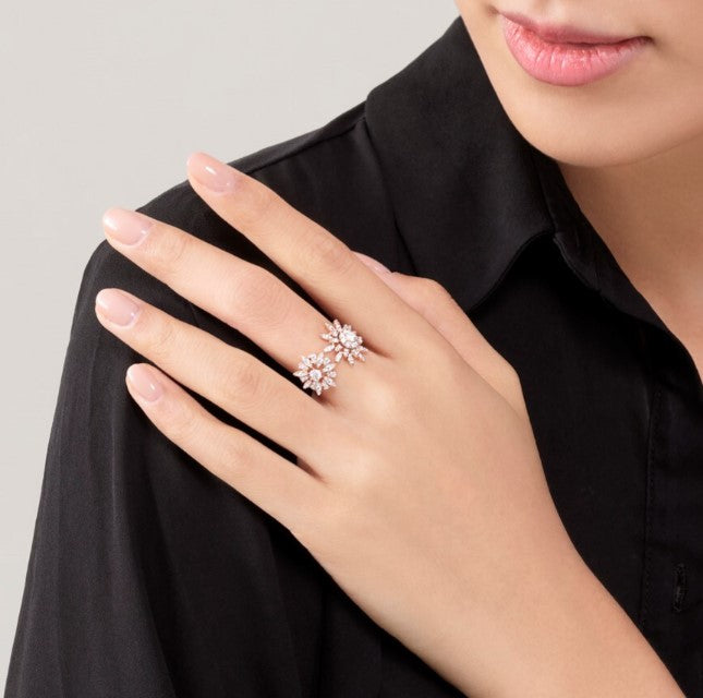 Aerial Double Sunburst Ring