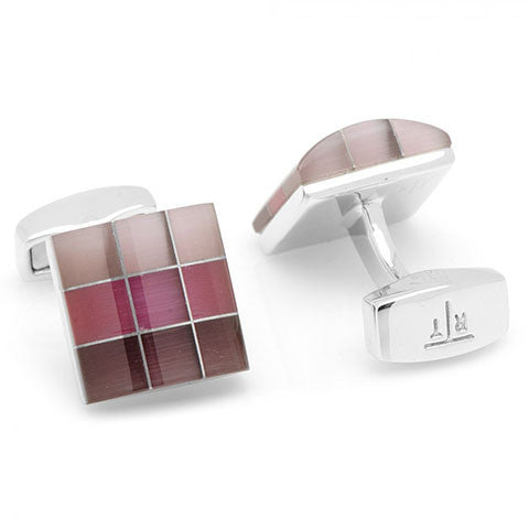 Tateossian Cufflinks, #Cl3397 - Rt Chequer Domed Square
