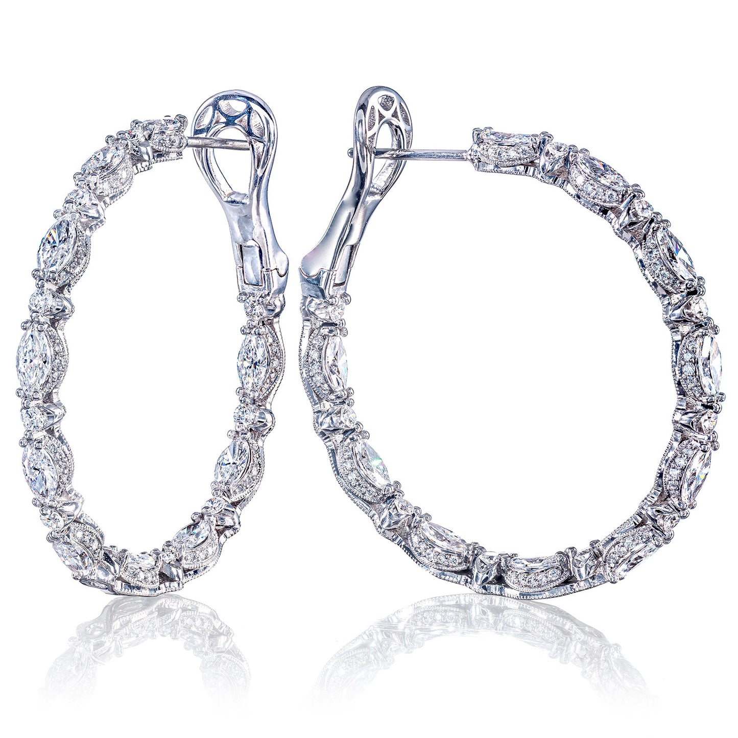 Classic Crescent RoyalT Hoop Earrings # FE 813