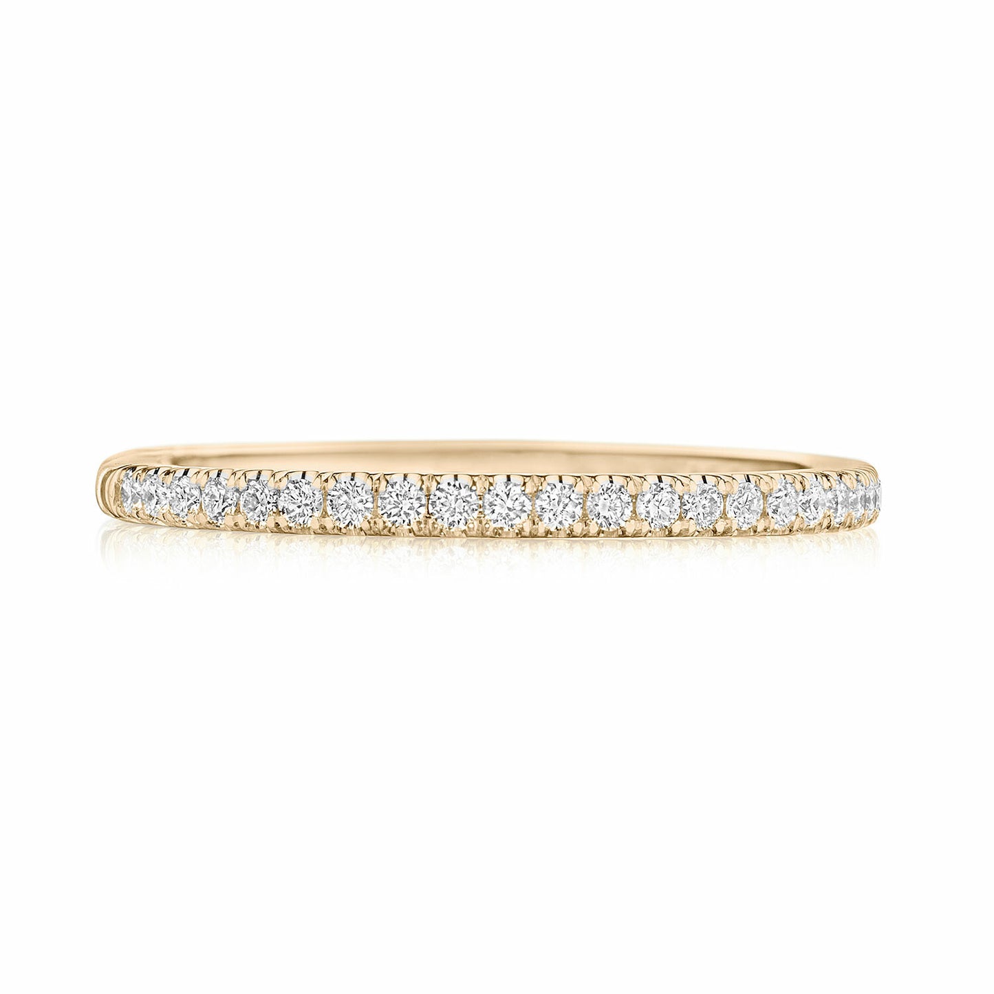 Petite Crescent | French Pavé Diamond Wedding Band - 1.5mm # HT 2545 1.5