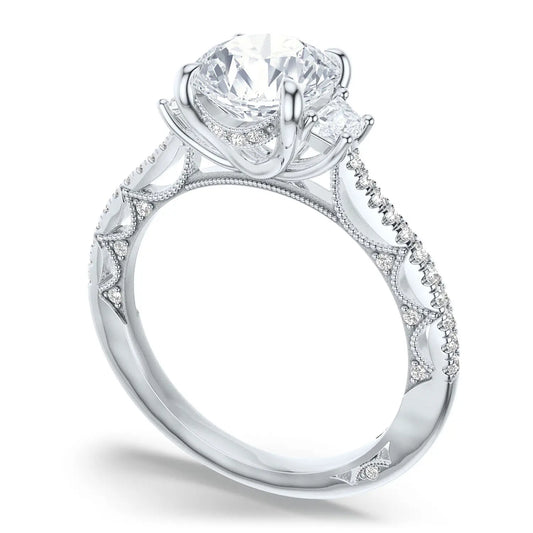 Round 3-Stone Engagement Ring Style # 272417RD