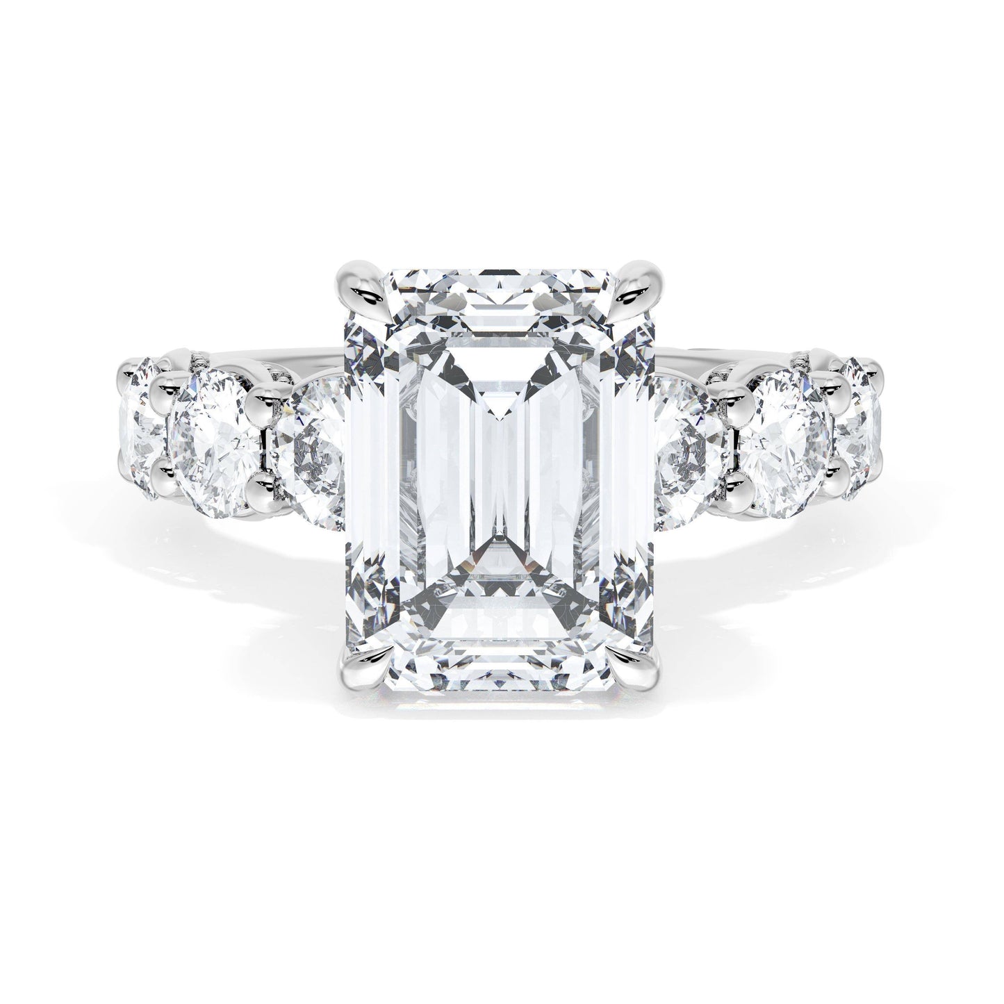 Emerald Solitaire Engagement Ring Style # 416 EC 11 X 8