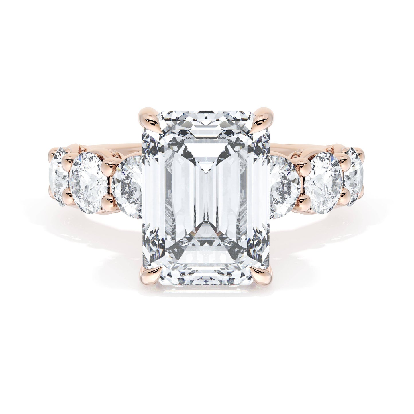 Emerald Solitaire Engagement Ring Style # 416 EC 11 X 8