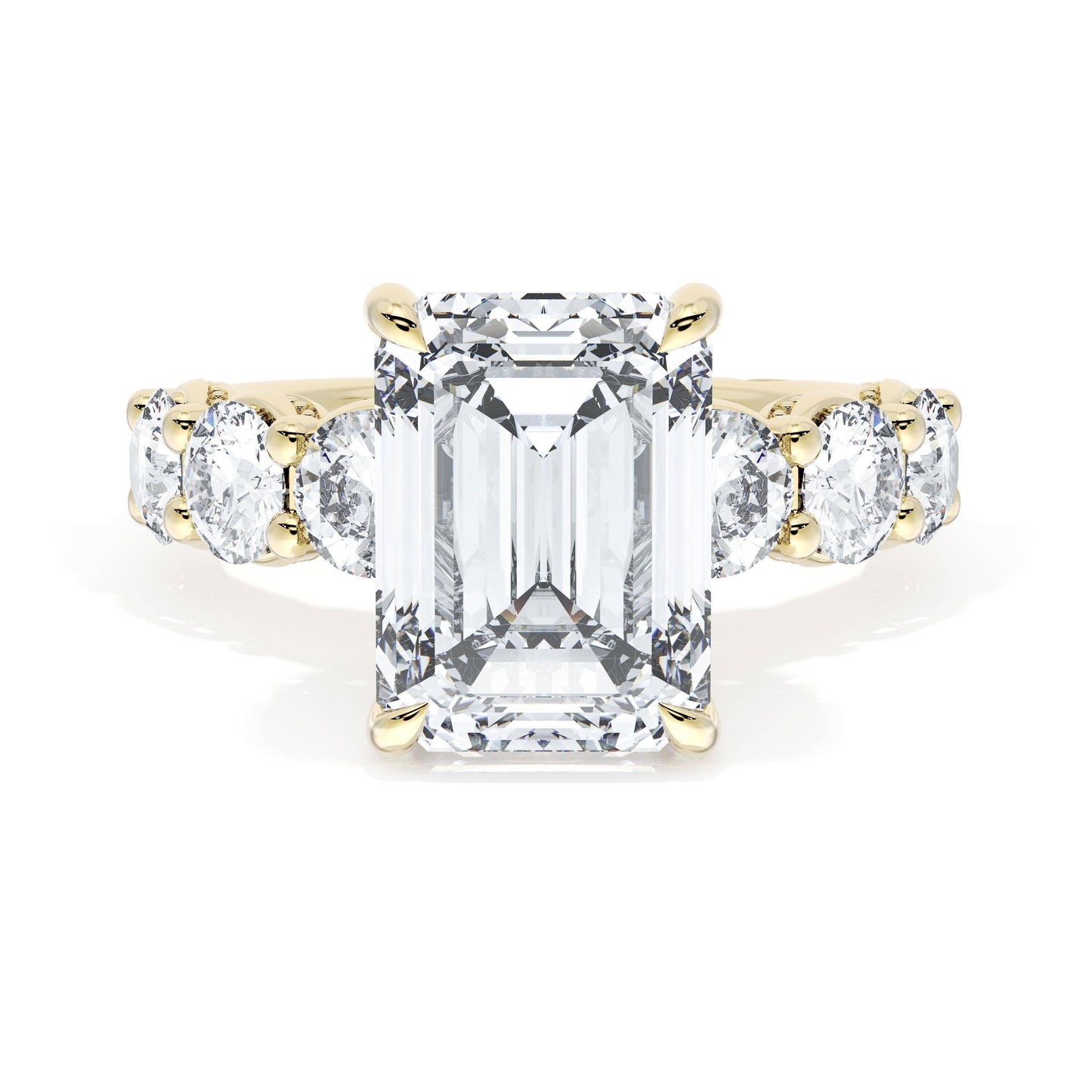 Emerald Solitaire Engagement Ring Style # 416 EC 11 X 8