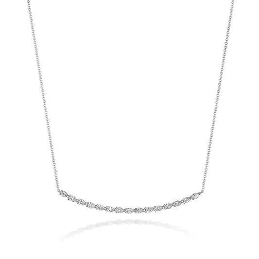 Pear Diamond Necklace in 18Kt Gold. Style FN 675 17".  TACORI Stilla Collection.