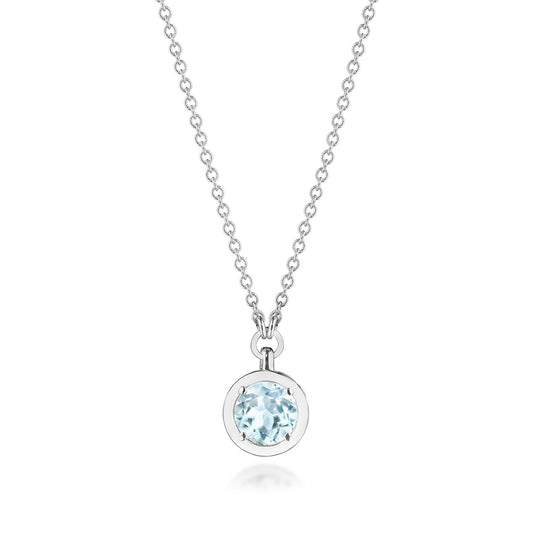 Sky Blue Topaz Necklace Style # FP812