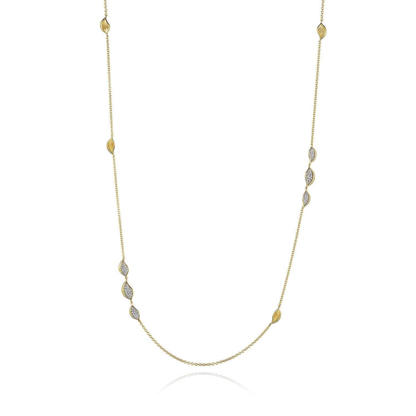 Petal Diamond Pavé Station 32" Necklace | Style # FN 916