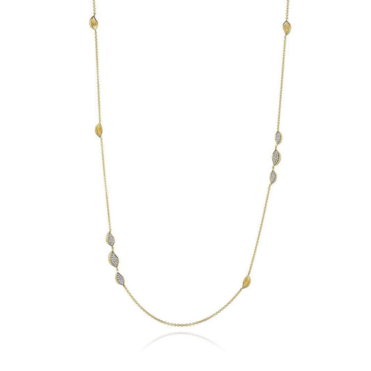Petal Diamond Pavé Station 32" Necklace | Style # FN 916