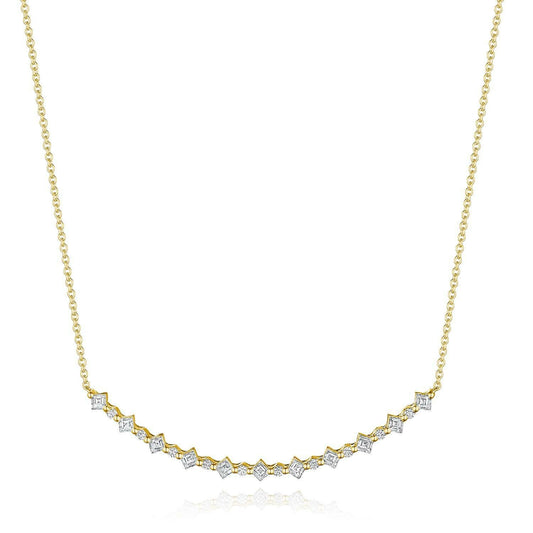 Carré and Round Diamond Necklace | Style # FN 890