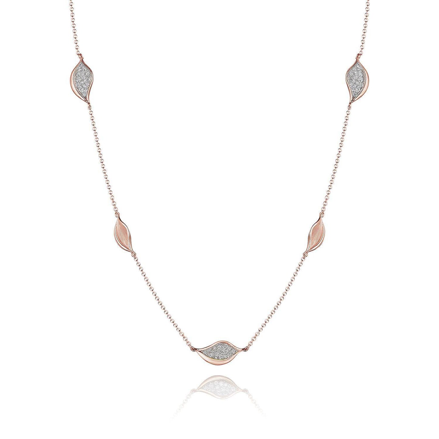 Petal Diamond Pavé Station 18" Necklace| Style # FN 915