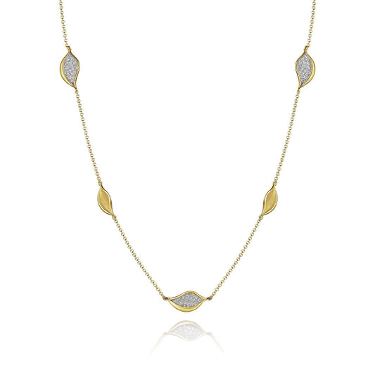 Petal Diamond Pavé Station 18" Necklace| Style # FN 915
