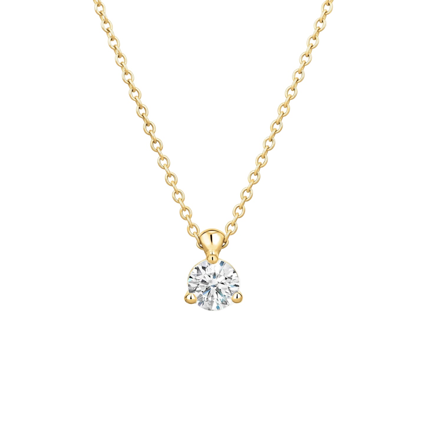Classic Three Prong Solitaire Pendant