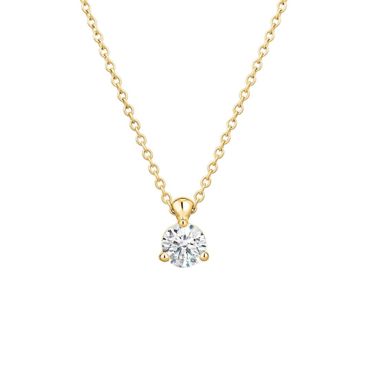 Classic Three Prong Solitaire Pendant