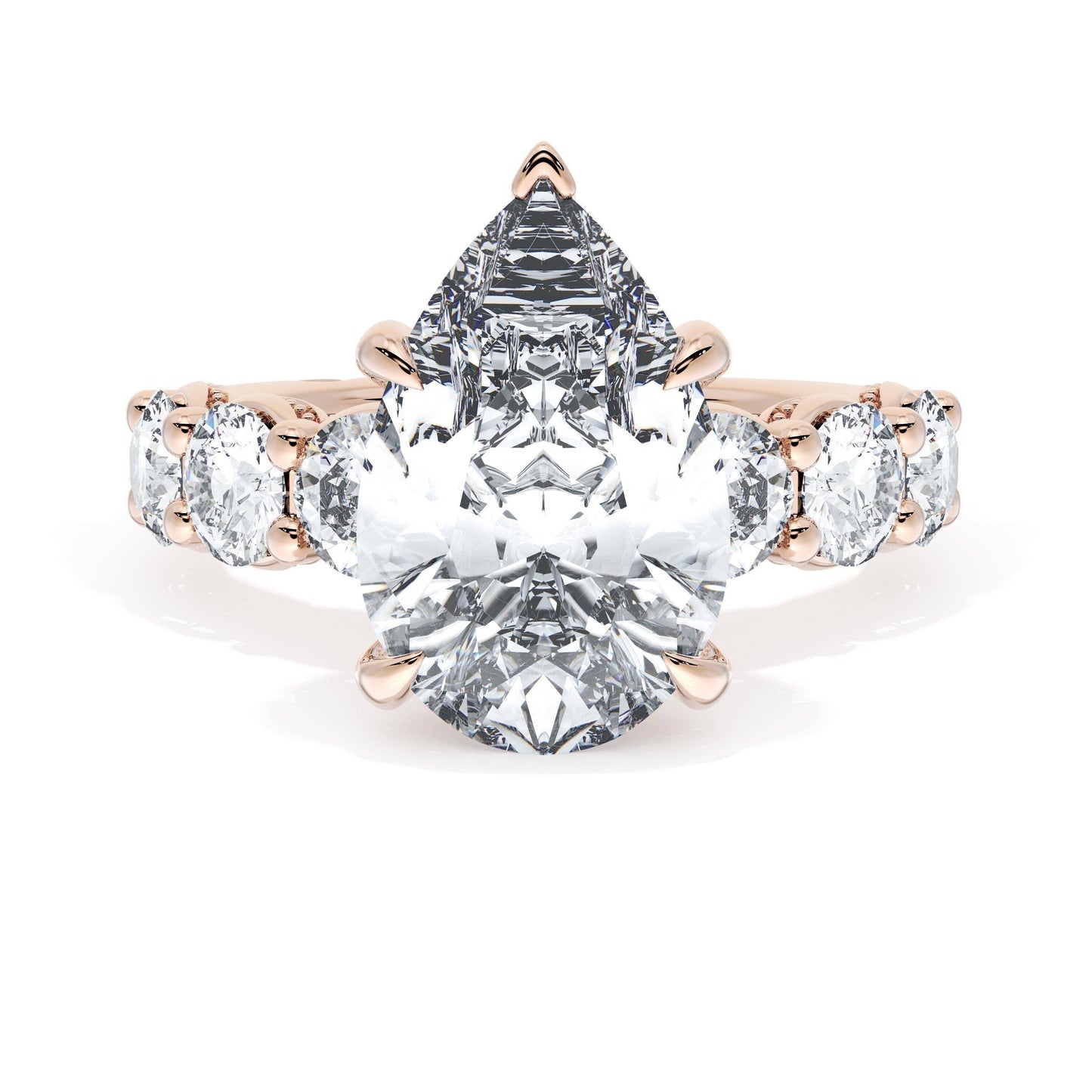 Pear Solitaire Engagement Ring Style # 416 PS 14 X 9