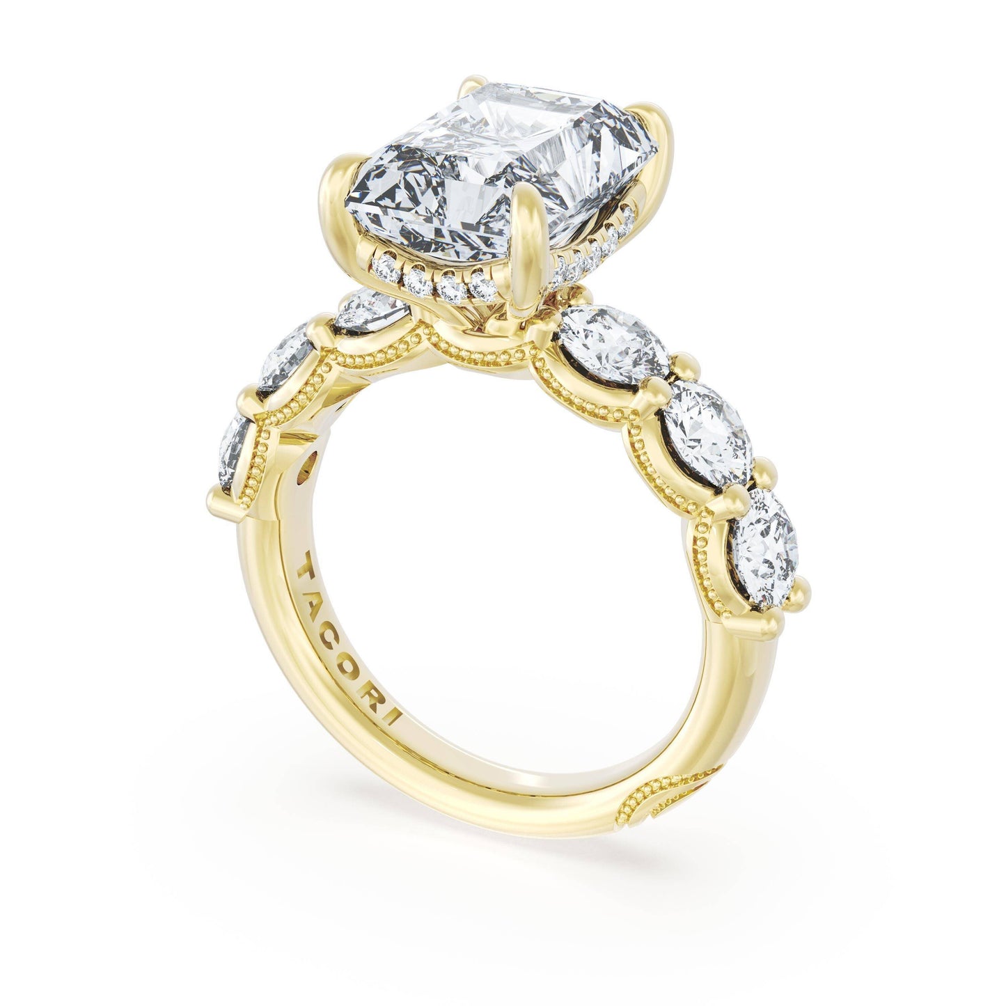 Radiant Solitaire Engagement Ring Style # 416 RAD 11 X 8