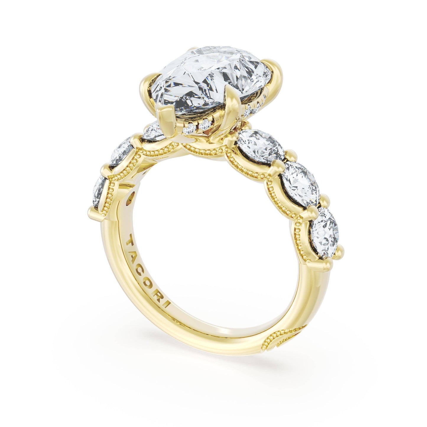 Pear Solitaire Engagement Ring Style # 416 PS 14 X 9