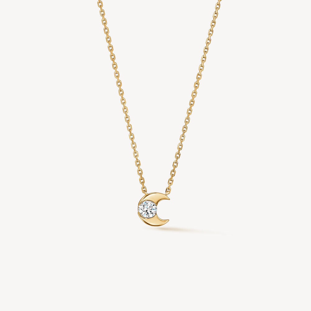 HOF Charmed Half Moon Pendant Necklace