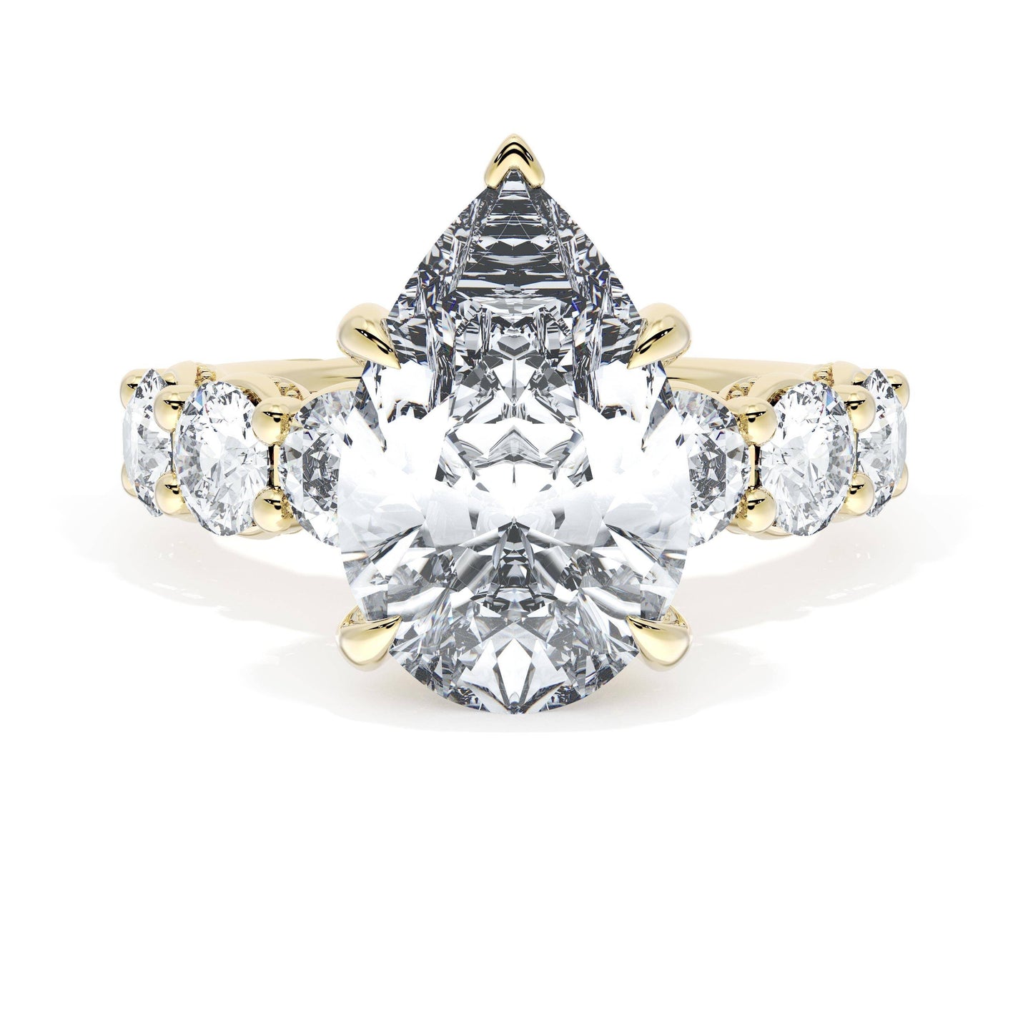 Pear Solitaire Engagement Ring Style # 416 PS 14 X 9