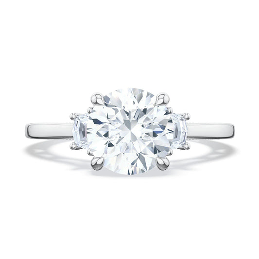 Three Stone Engagement Ring # 2723 2.2 RD 8.5