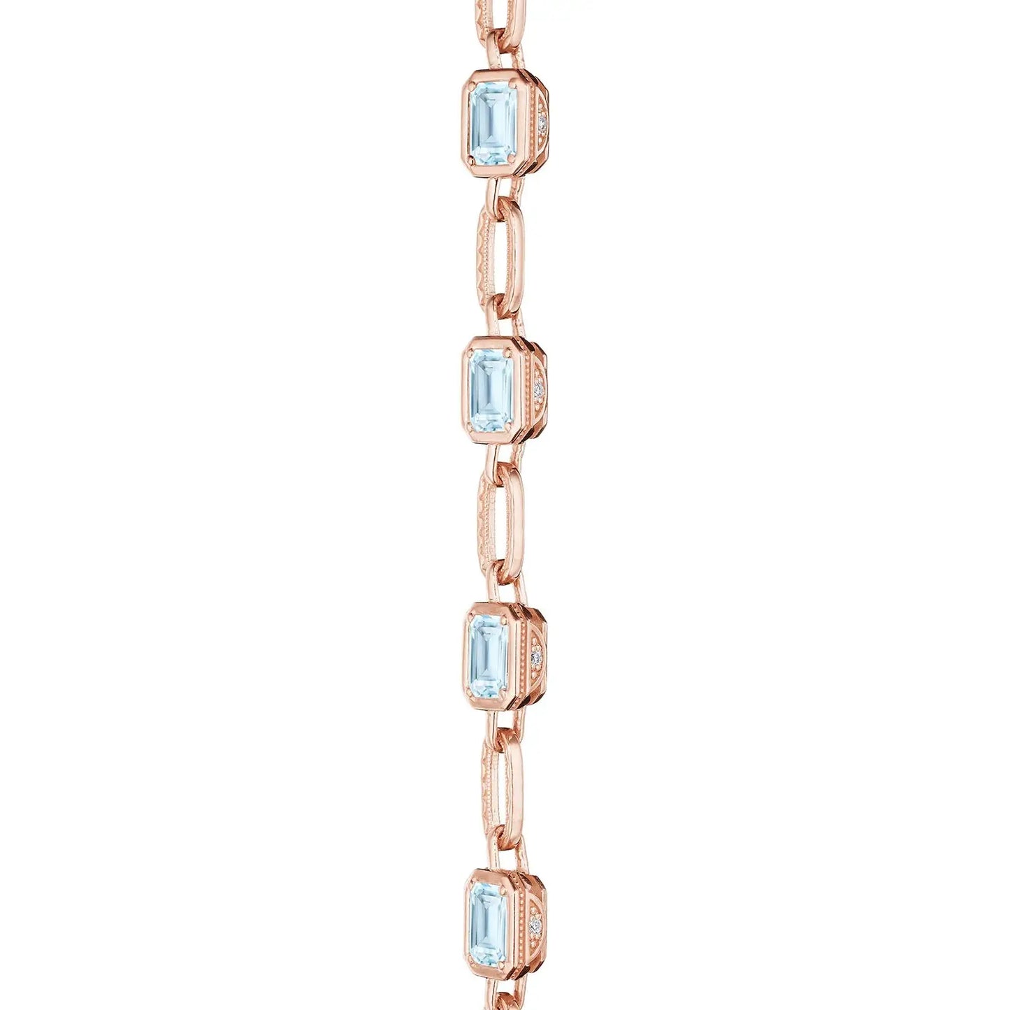 Sky Blue Topaz Link Necklace Style # FN825EC55x4BT16Y